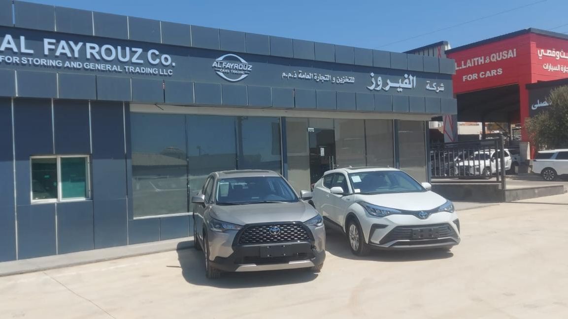 Line-up of newly imported vehicles