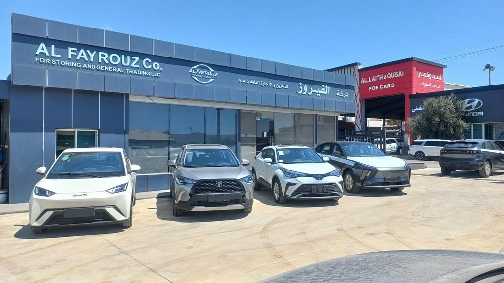 New arrivals lined up in front of the showroom