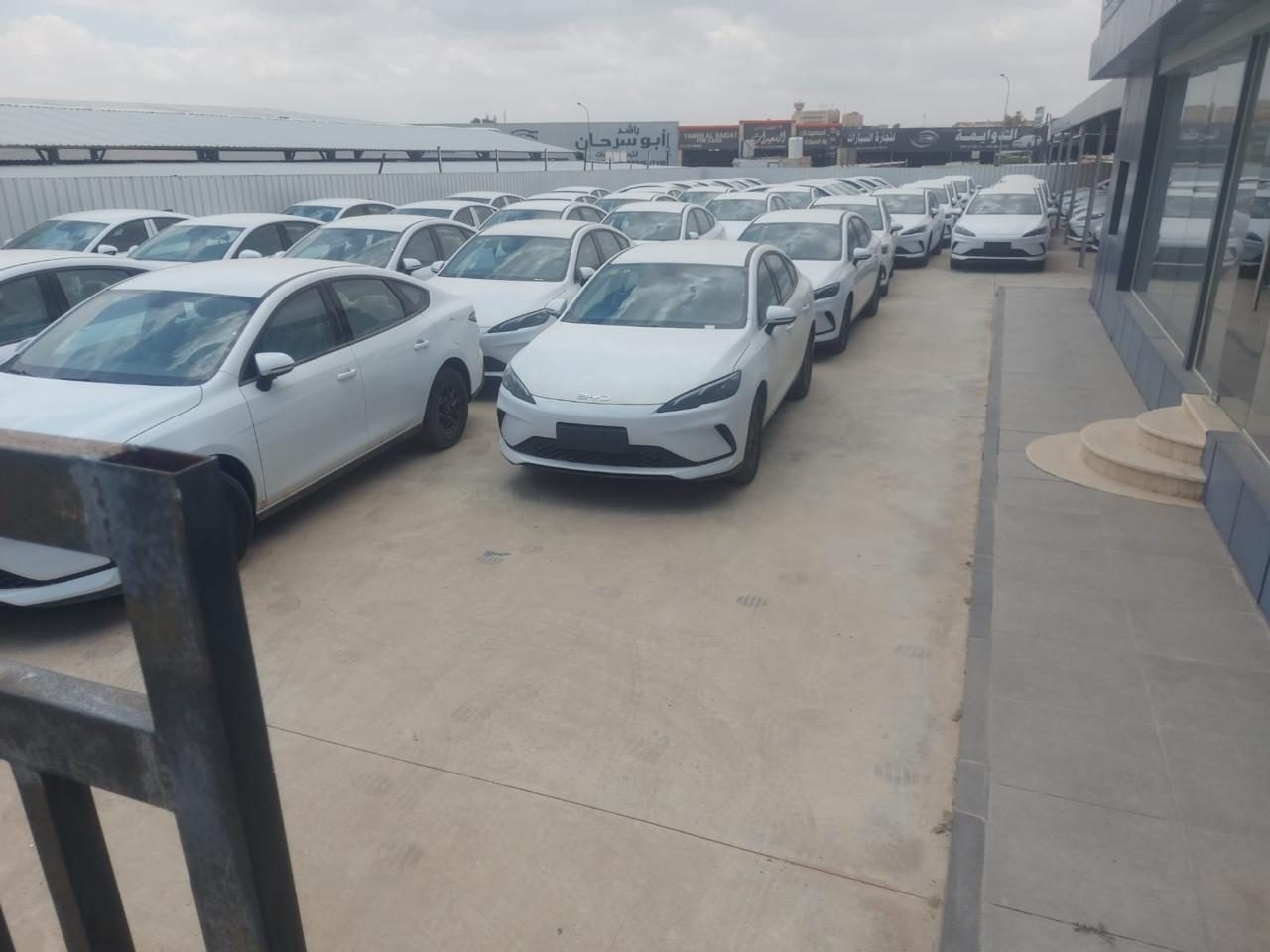Vehicles parked by model and colour